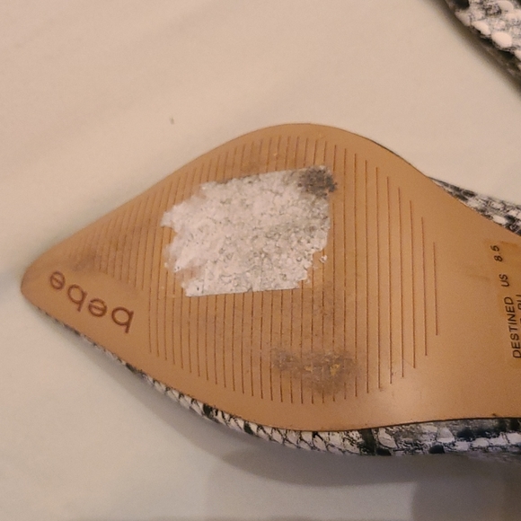 Bebe Thigh High Destined Faux Snake Skin Boots - Picture 11 of 12